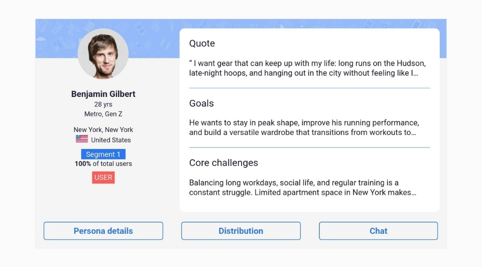 Delve AI audience persona segment