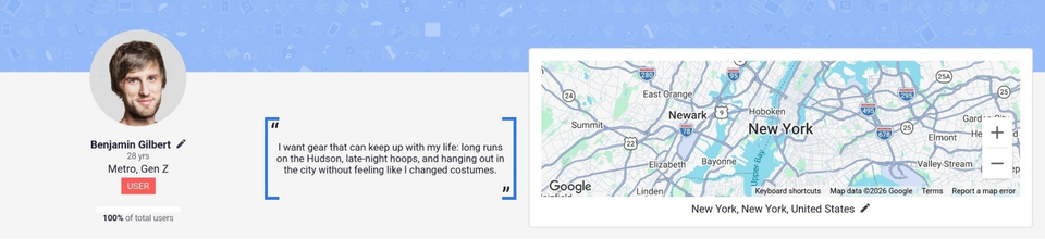 Delve AI audience persona dashboard profile