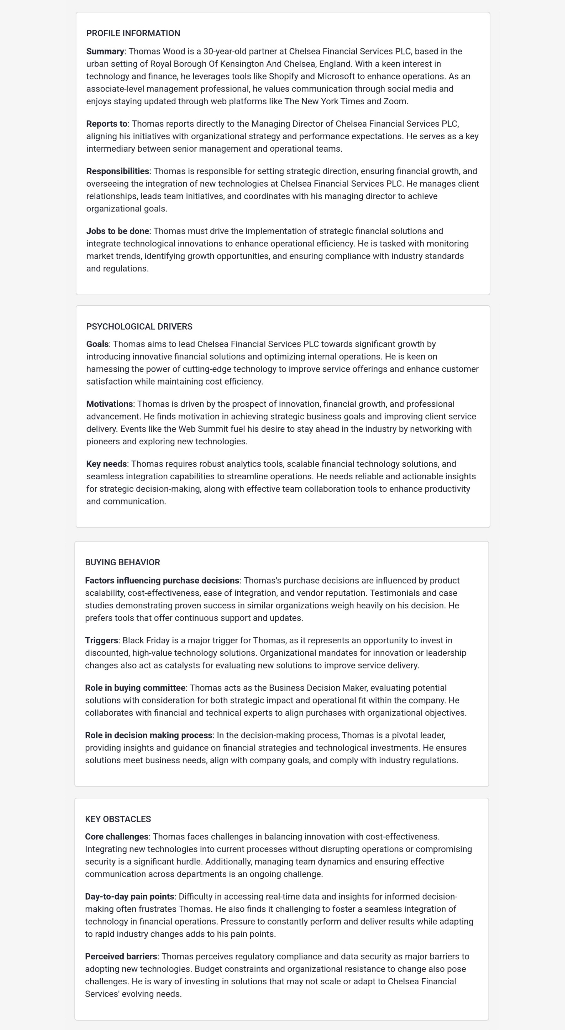 Delve AI customer persona buying behavior
