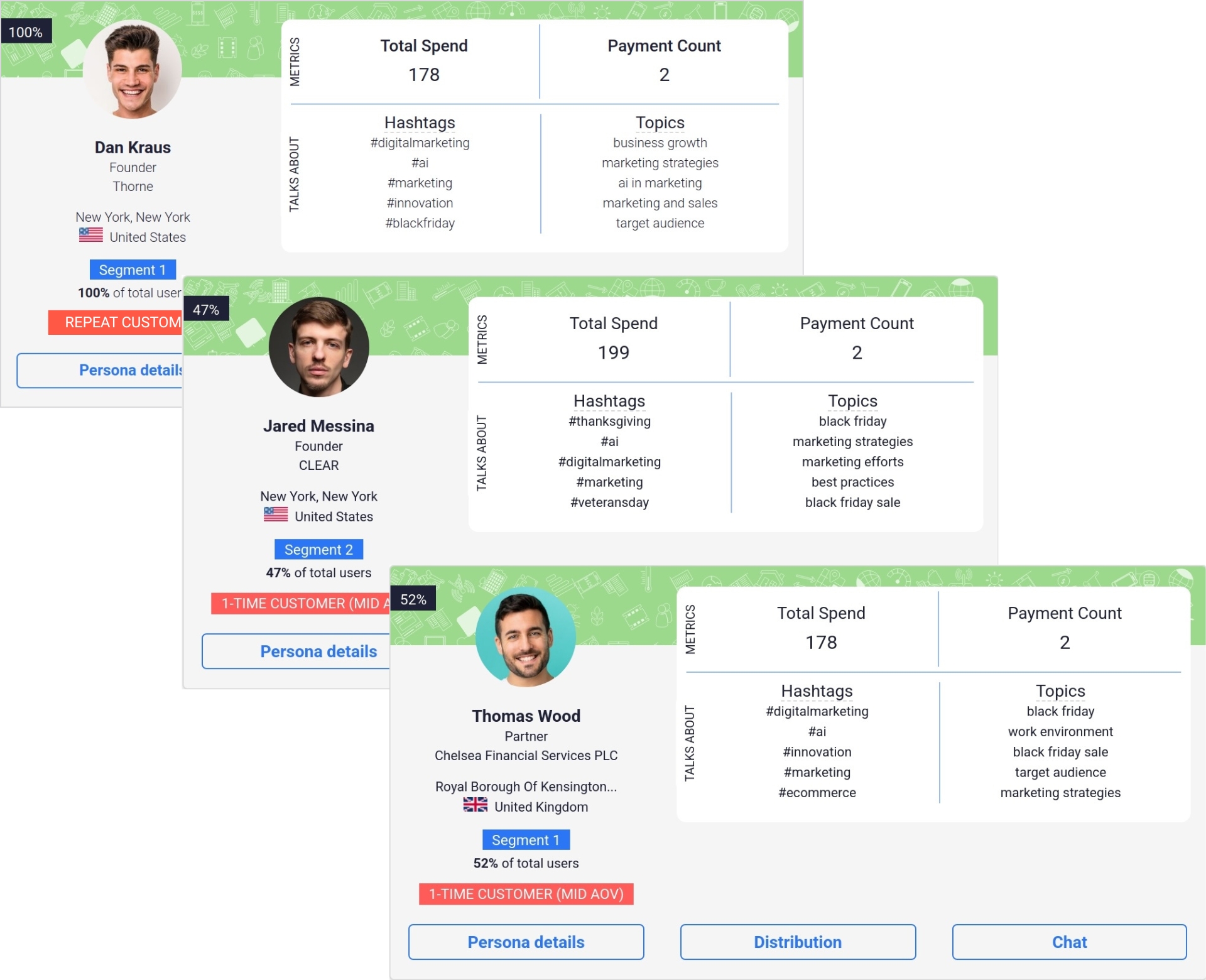 Delve AI customer persona segments