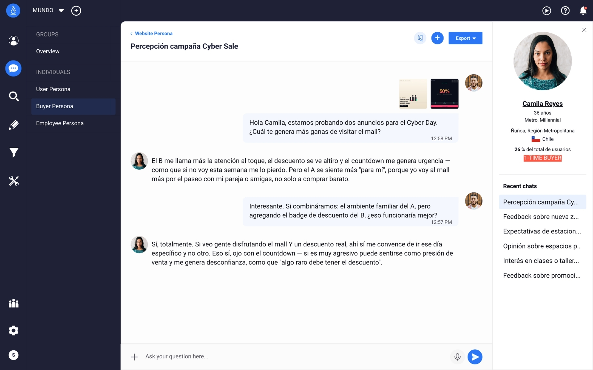 digital twin multilingual chat sample