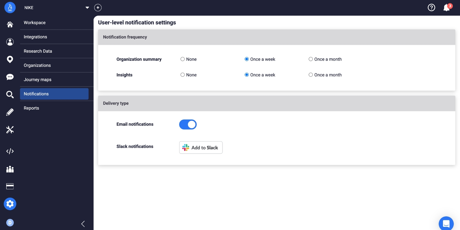 digital twin slack integration settings