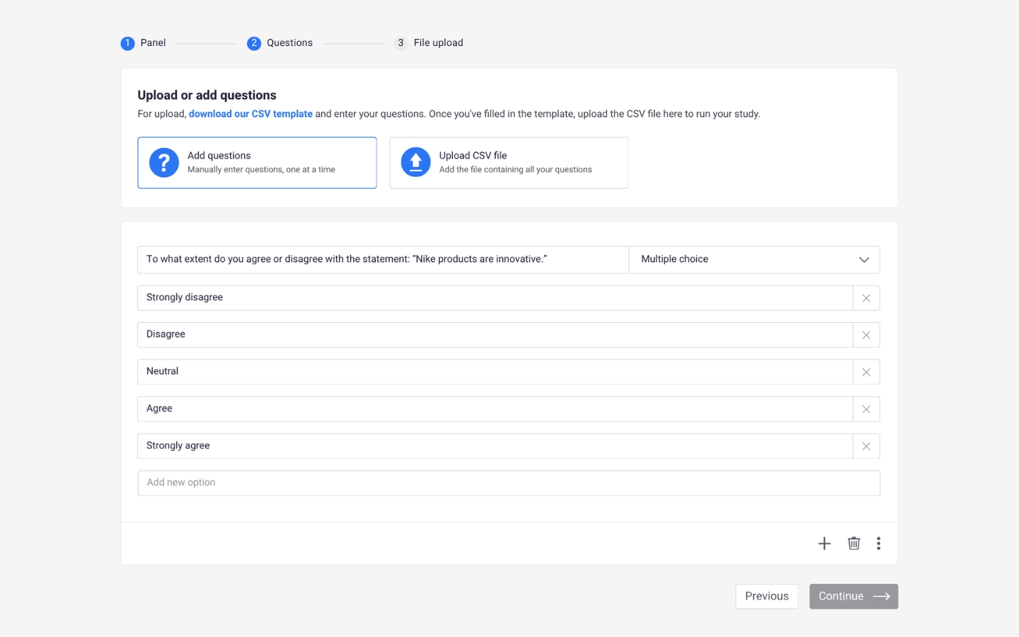 Likert scale question delve ai dashboard