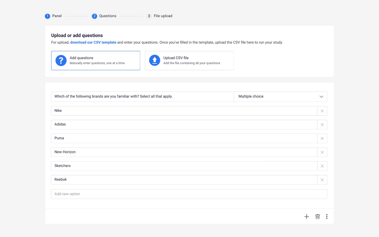 multiple choice delve ai dashboard