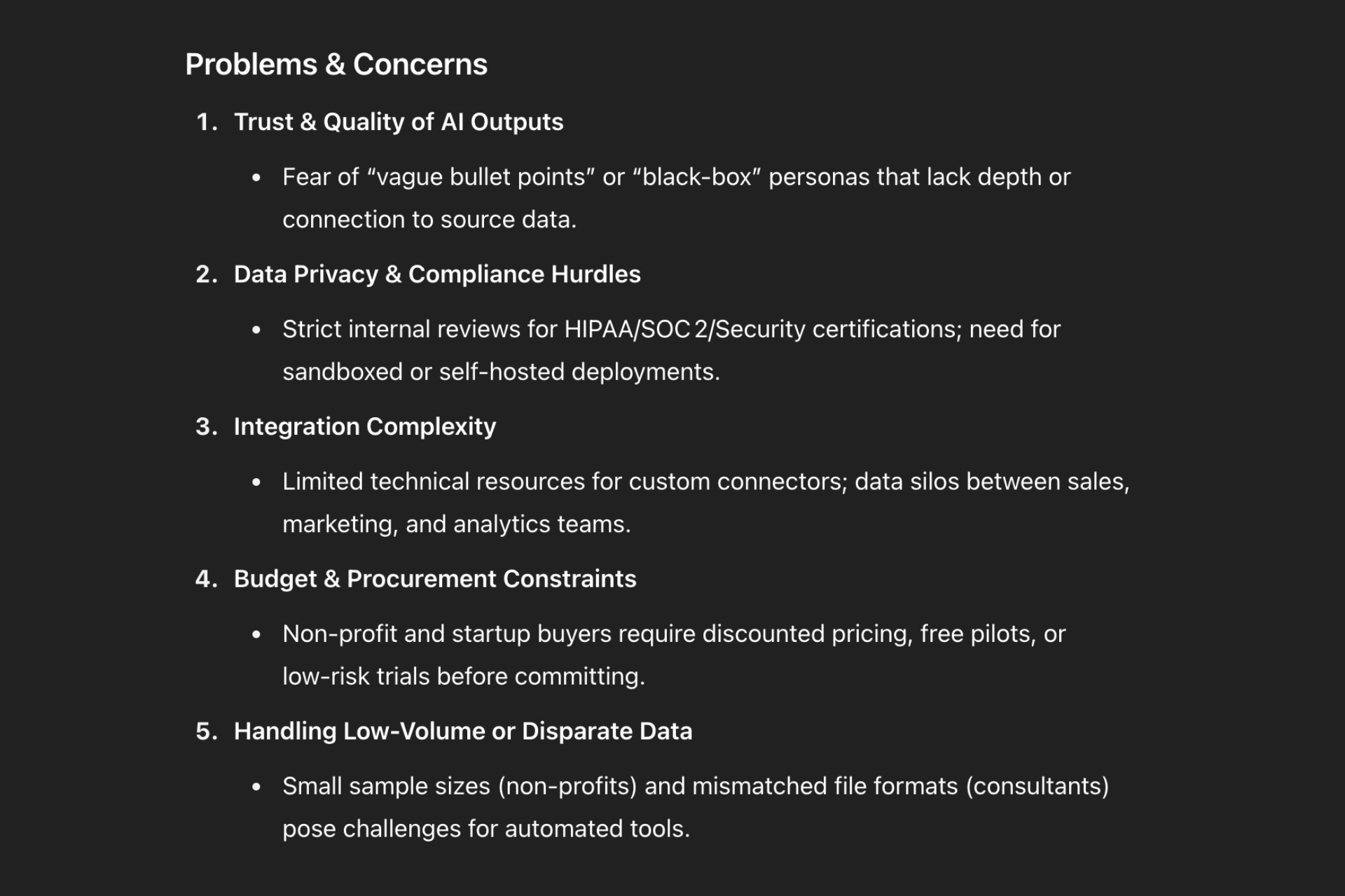synthetic interview results problems