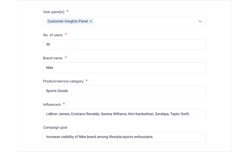 Shortlist influencers with synthetic respondents