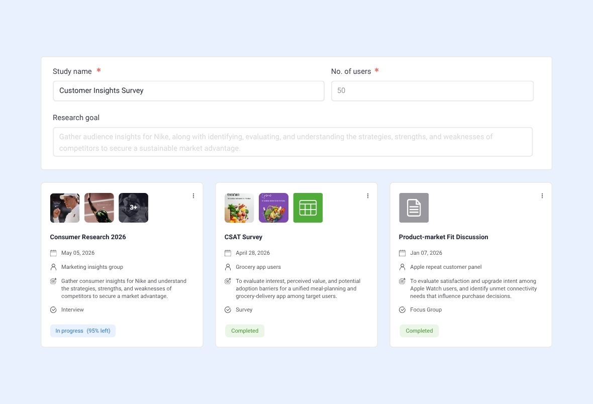 Pick and plan your research study